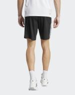 adidas Train Essentials Piquet 3 Stripes Shorts Zip Pockets Polyester Black