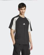 Leisure T-Shirt adidas Essentials ColorBlock Cotton Mens Black White