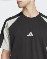 Leisure T-Shirt adidas Essentials ColorBlock Cotton Mens Black White