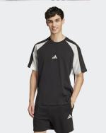 Leisure T-Shirt adidas Essentials ColorBlock Cotton Mens Black White