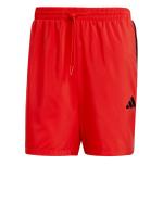  Pantaloncini Shorts UOMO Adidas Essentials 3 Stripes Chelsea Woven Rosso Nero 