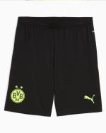  Borussia Dortmund 09 Puma Pantaloncini Shorts calcio UOMO Nero Bianco Home Away 