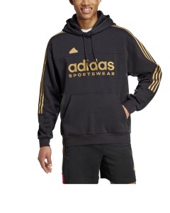  Felpa Cappuccio Hoodie UOMO Adidas House of Tiro Nations Pack Nero Giallo